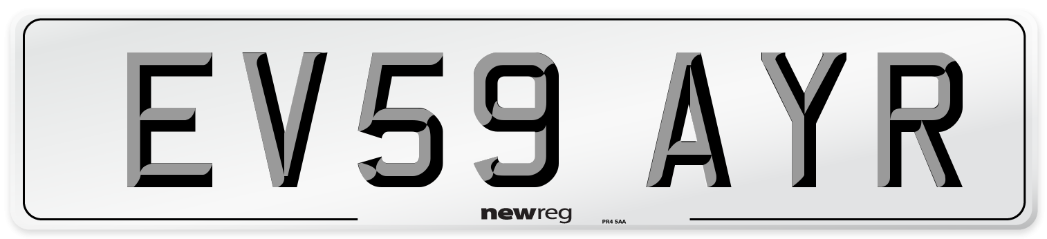 EV59 AYR Number Plate from New Reg